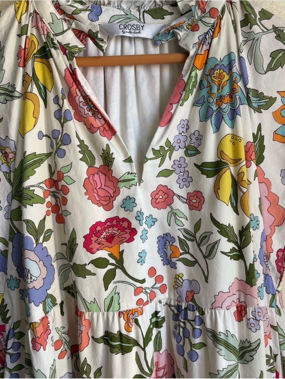 CROSBY by Mollie Burch Floral Sleeveless Womens Dress - Picture 10 of 10